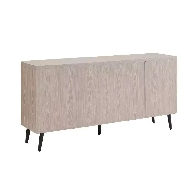 Madia moderna di metà secolo da 64,6" con 8 ripiani e 4 ante – Composito di legno