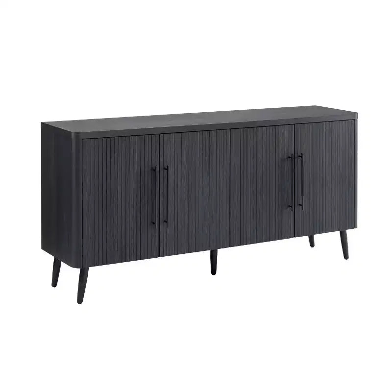 Madia moderna di metà secolo da 64,6" con 8 ripiani e 4 ante – Composito di legno