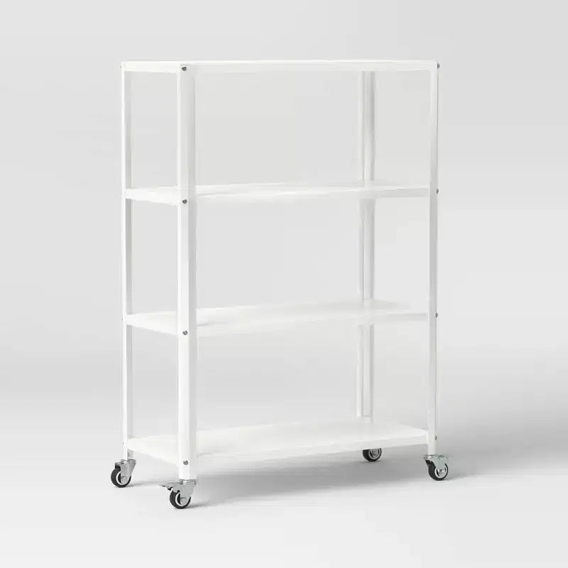 44 3 Shelf Metal Rolling Bookcase - Room Essentials