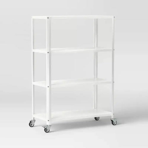 44 3 Shelf Metal Rolling Bookcase - Room Essentials